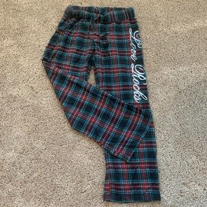 “Love Rock” Plaid Pajama Pants size M